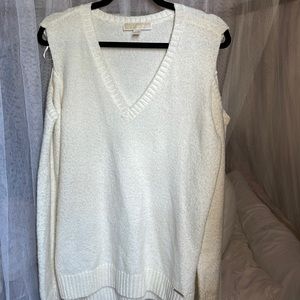 Michael Kors cold shoulder sweater white size large